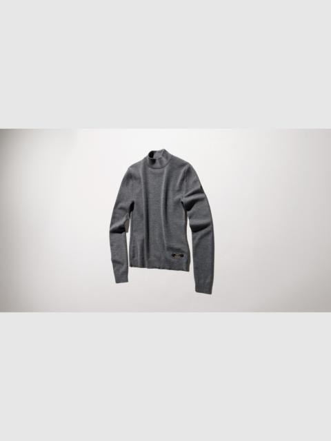 GUCCI Fine rib knit wool top with Horsebit