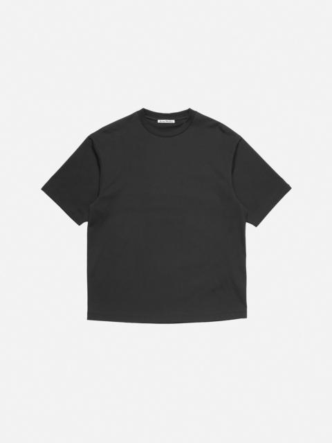 Satin logo t-shirt - relaxed - Black
