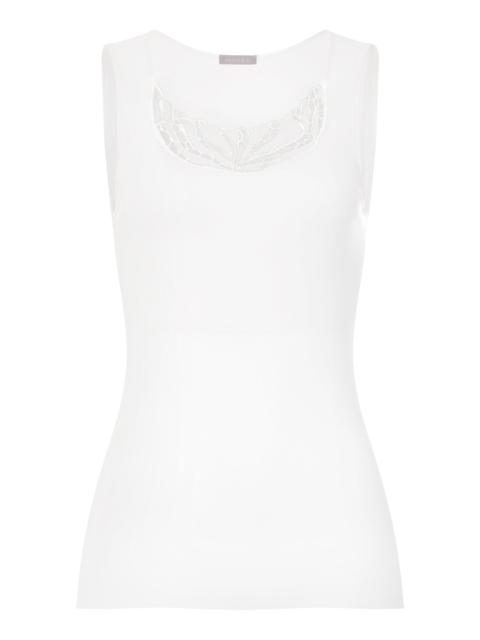 HANRO Rosaria Floral Embroidered Cotton Tank Top