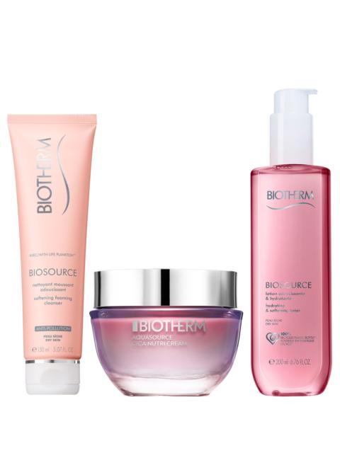 Biotherm Aquasource face wash, toner and moisturizer hydrating set