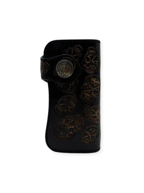 Other Designers Other - Rockertype Skull Leather Wallet - Dark Brown