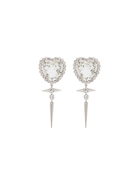 Alessandra Rich HEART EARRINGS WITH STUDS