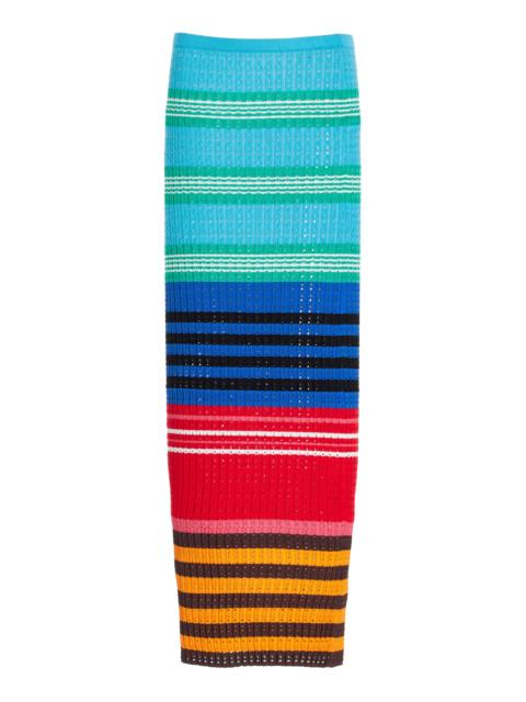 ZANKOV Edith Pencil Maxi Skirt multi