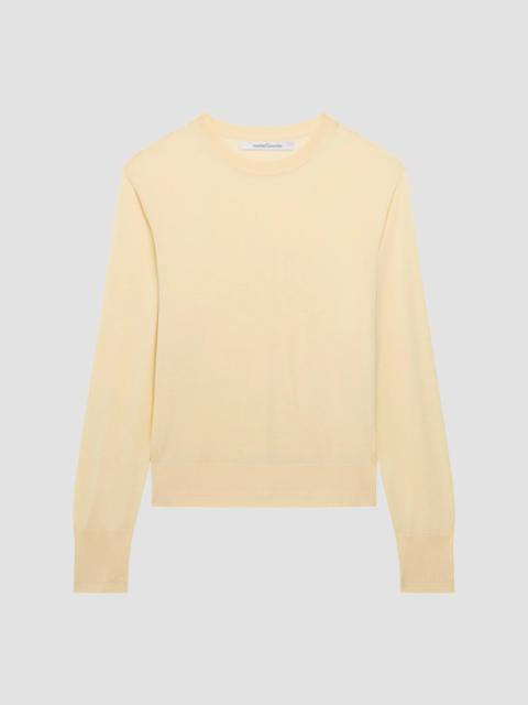 Another Tomorrow Women's Feather Weight Crew Sweater - Butter