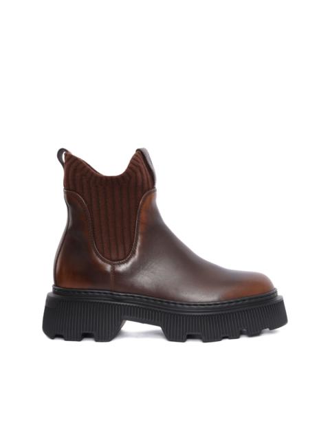 Santoni ribbed mountain boots