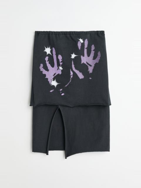 Slashed Skirt Lilac Taste Of Hand Print