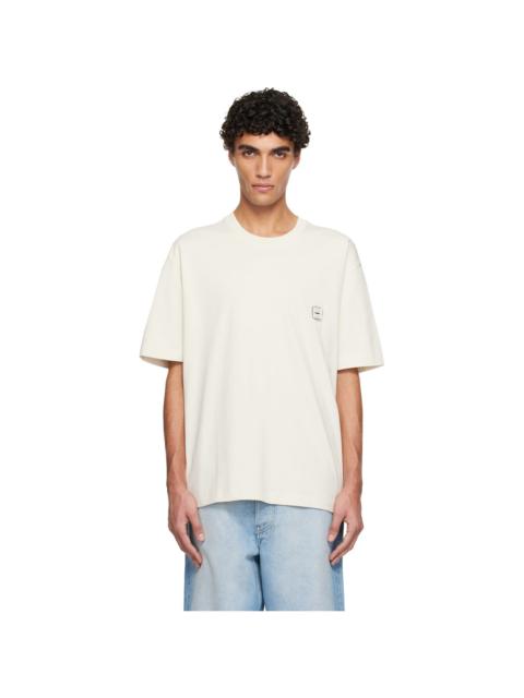 SOLID HOMME Beige Gradient Doodle Embroidery T-shirt