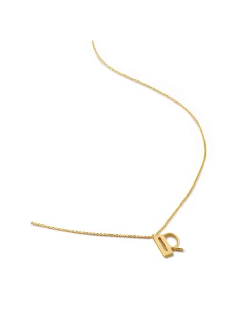 MONICA VINADER 18kt gold vermeil letter R pendant necklace