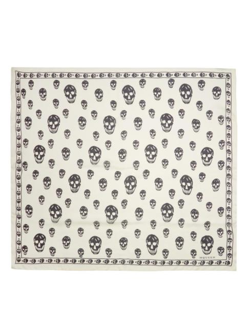 Alexander McQueen Women's Silk Skull Scarf - Ivory Black