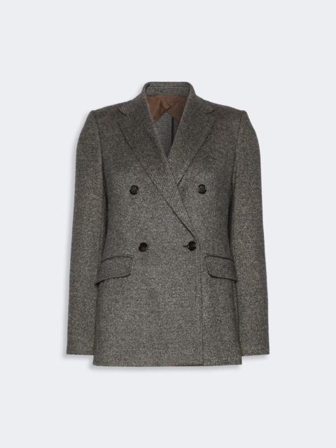 Max Mara CRESTA Double-breasted jacquard jersey blazer - CAMEL