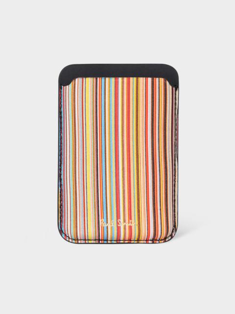 Paul Smith iPhone 15 Pro MagSafe Signature Stripe Credit Card Case