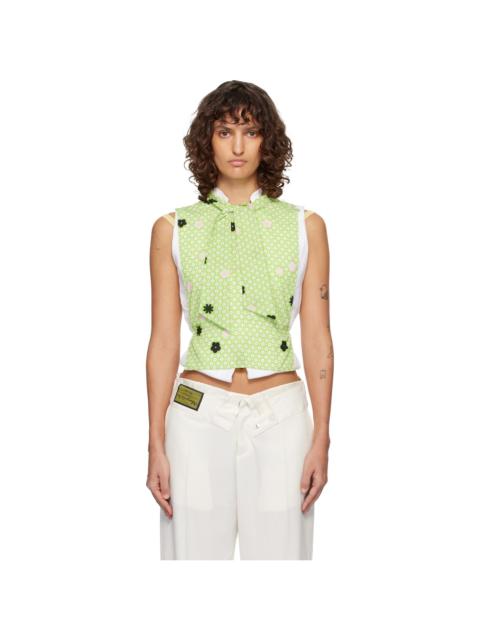 MM6 Maison Margiela Green Stole Top