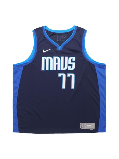Nike Nike NBA Retro Basketball Jersey/Vest SW Fan Edition Version Dallas Mavericks Doncic No. 77 Navy Blu