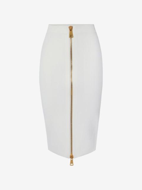 ELISABETTA FRANCHI Knit skirt with zip