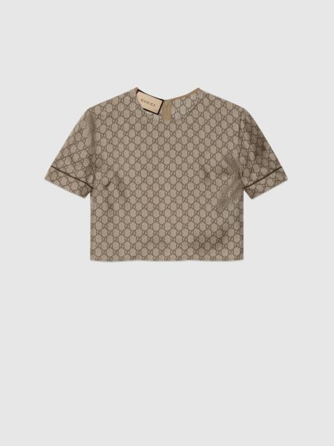 GUCCI GG Supreme print silk top