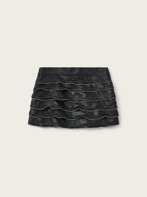 ALLSAINTS EMARA LEATHER MINI SKIRT
