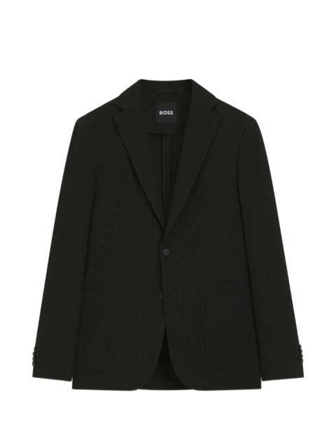 BOSS single-breasted notched-lapel blazer