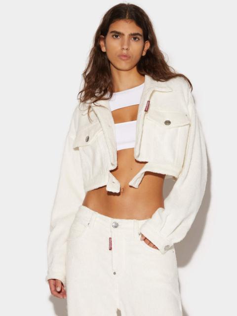 DSQUARED2 CROPPED TOWEL JACKET
