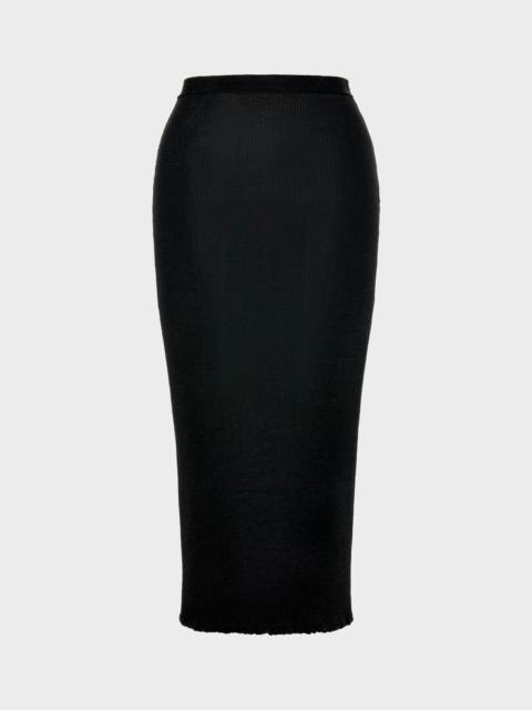 Maison Margiela Ribbed Wool Midi Skirt