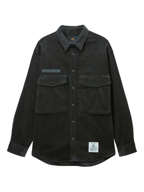ALPHA INDUSTRIES corduroy patch-pocket shirt