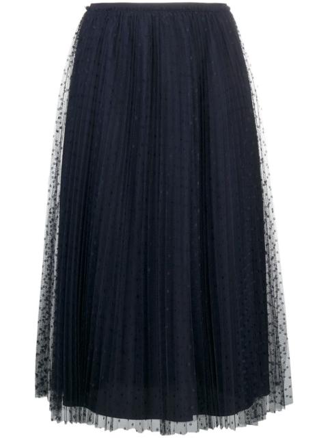 REDValentino high-rise flared midi skirt