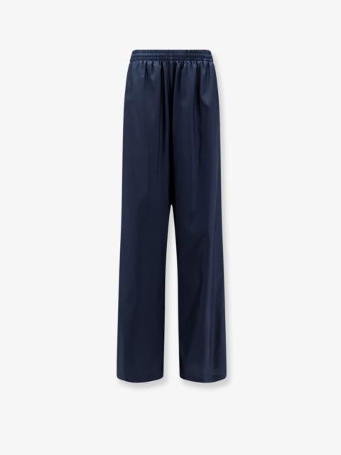 GUCCI Technical Silk Poplin Trousers With Web Ribbon