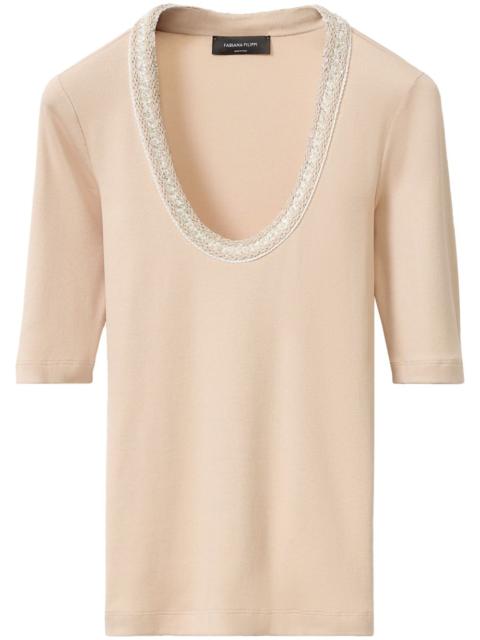 FABIANA FILIPPI embroidered-neck top