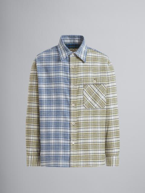 Marni FLANNEL SHIRT WITH COLOUR BLOCK CHECK PATTERN