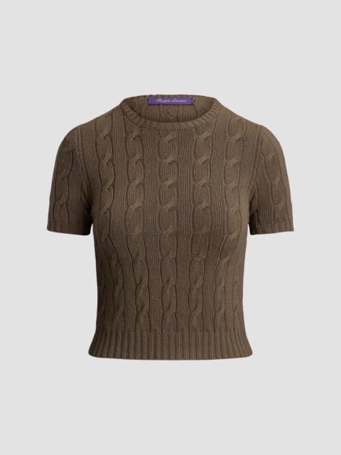 Ralph Lauren Women's Cashmere Cable-Knit Top - Portobello