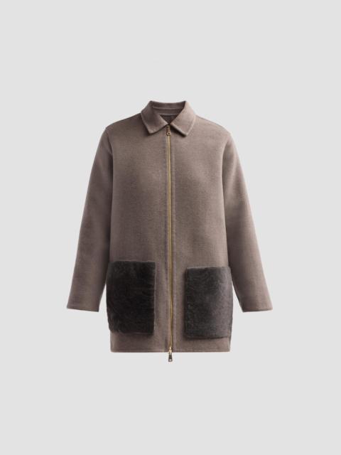 FABIANA FILIPPI Women's Wool-Cashmere & Shearling Coat - Falcon