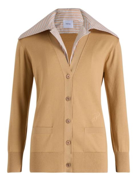 PATOU Trompe L'Oeil cotton cardigan