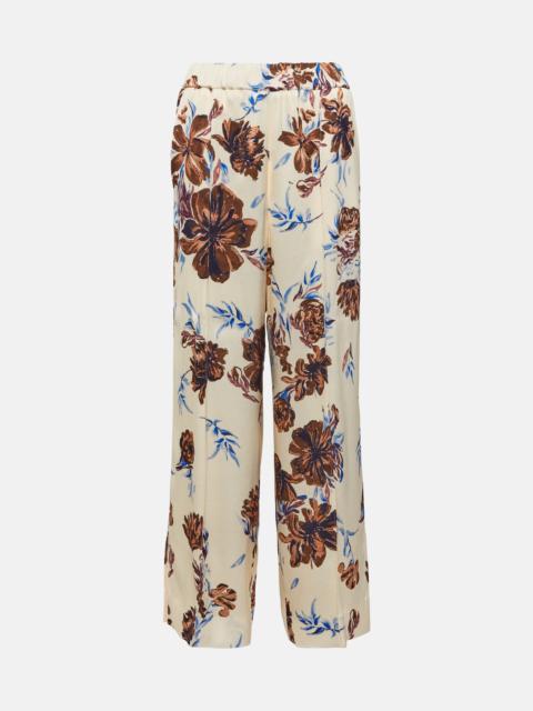 Jil Sander Floral high-rise wide-leg pants