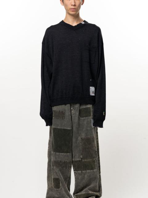Maison MIHARAYASUHIRO Distressed Knit Sweater