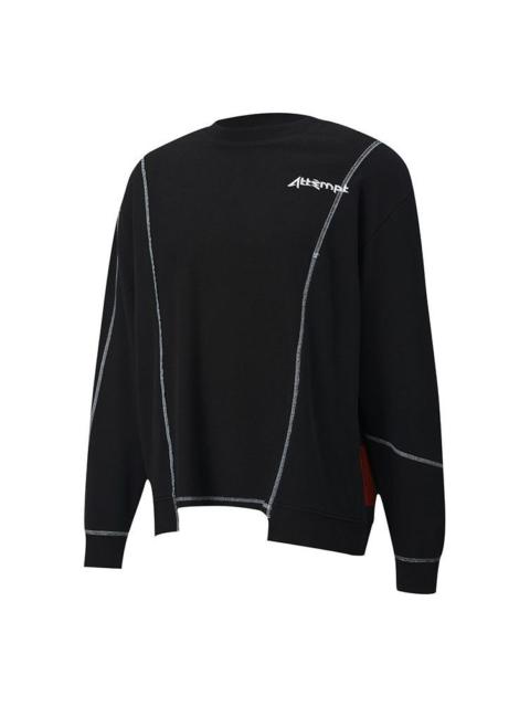 PUMA PUMA x ATTEMPT Crossover Casual 둥근 목 대조 색깔 긴 소매 검정 598272-01