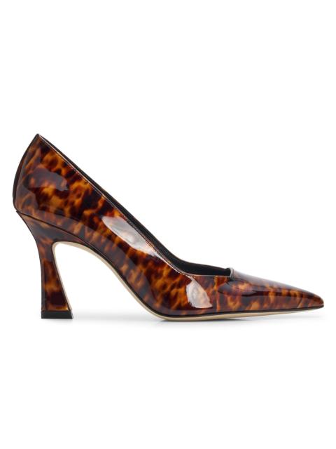 Stuart Weitzman Women's Vinnie 85MM Printed Leather Pumps - Black Multi