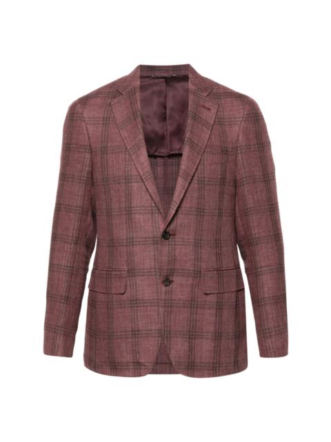 single-breasted checked blazer