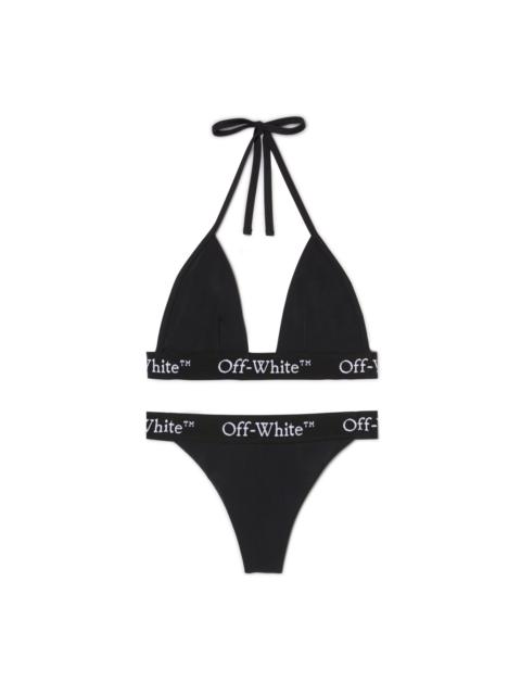 Off-White Black Logo Band Bikini