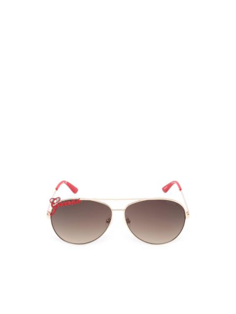 GUESS USA logo-plaque pilot-frame sunglasses