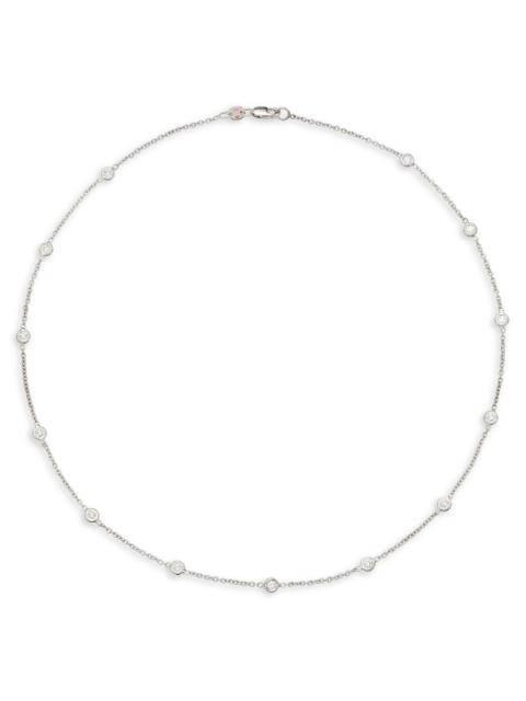 ROBERTO COIN Women's Diamond By The Inch 18K White Gold & Diamond 13-Station Necklace/16" - White Gold