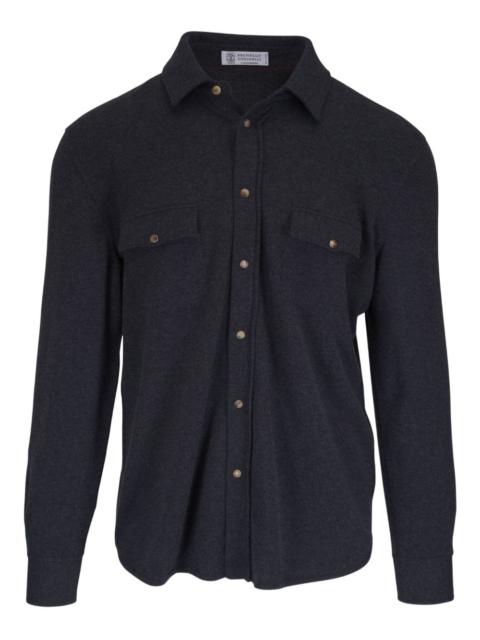 Brunello Cucinelli double-pocket button-front shirt