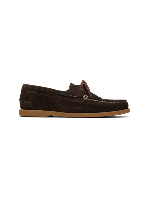 HEREU Brown Saler Nautic Suede Boat Shoes