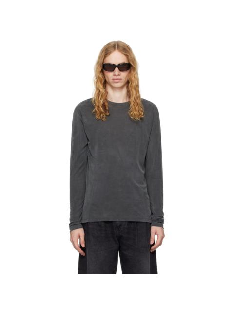 【関税込み】mfpen グレー Tencel LS Tシャツ mfpen Gray LS V-neck T-shirt mfpen