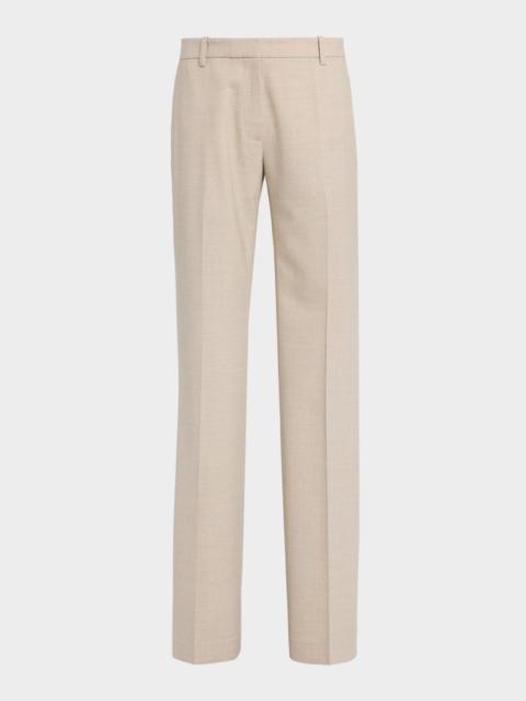 Lafayette 148 New York Greene Straight-Leg Stretch Wool Pants