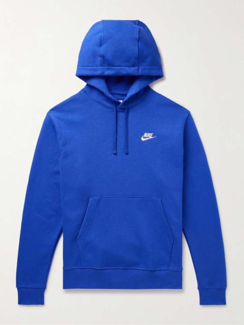 Nike Sportswear Club Logo-Embroidered Cotton-Blend Jersey Hoodie
