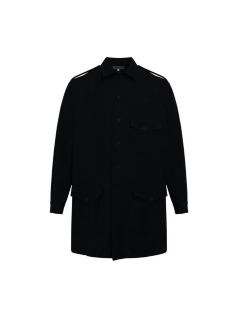 Yohji Yamamoto Open Collar Long Sleeve Blouse