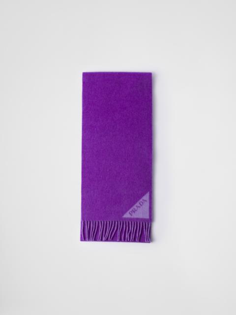 Prada Double-faced wool and cashmere scarf