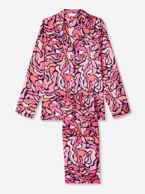 Derek Rose Women's Pyjamas Brindisi 85 Silk Satin Multi