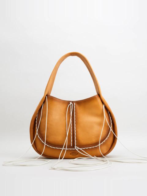 Tod's TOD'S SHIRT HOBO BAG SMALL - BROWN