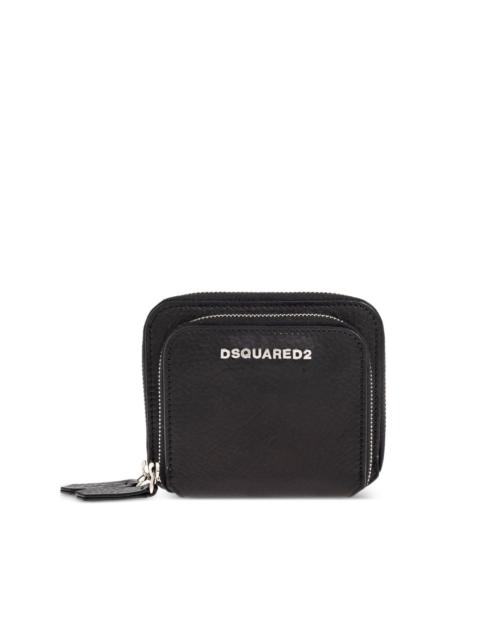 DSQUARED2 logo-plaque zip wallet