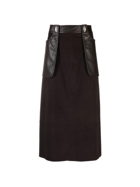 [LOW CLASSIC] / ☆ 25SS SEE-THROUGH BUTTON LOOP SKIRT /BLACK LOW CLASSIC see-through button-loop midi skirt | REVERSIBLE